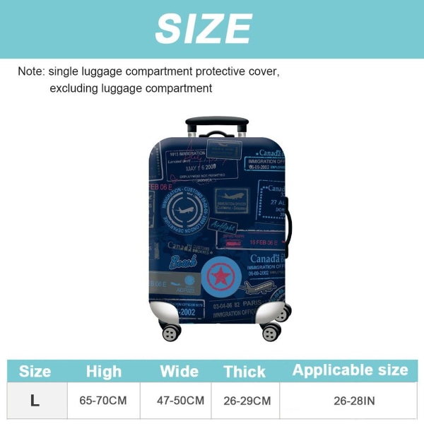 Resväska Skydd Elastiskt Skyddande Tvättbart Bagage Bagage Skydd