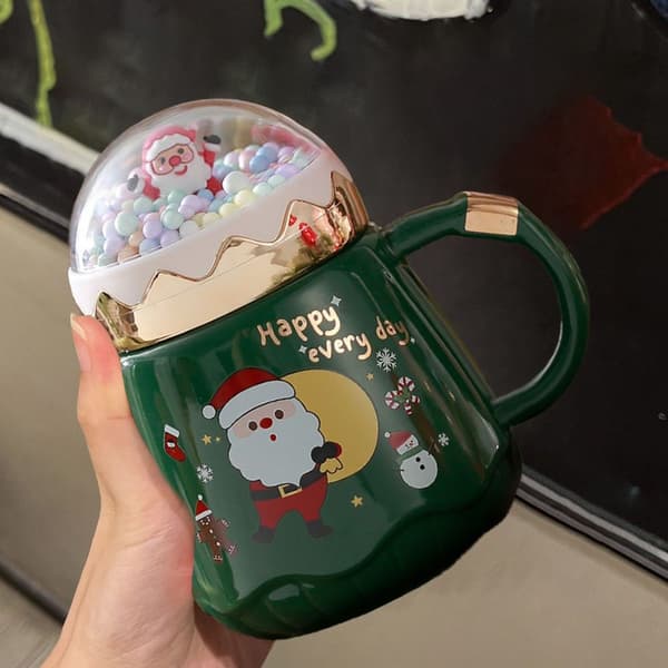 Söt dubbelväggig glasmugg Julgåva Stil 2 301-400ml KLB