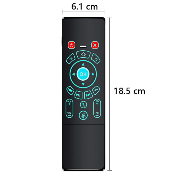 2,4 GHz Air Mouse Fjärrkontroll/Mini Tangentbord Trådlös med Touchpad och LED KLB