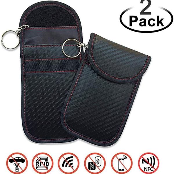 Nyckellöst Go-skydd bilnyckel [2-pack], fjärrnyckelskärmning KLB