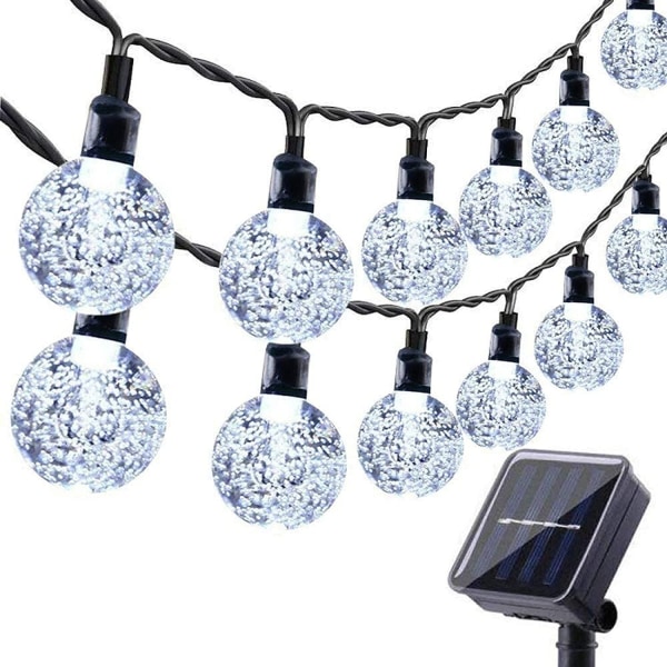 Solar String Lights Outdoor, 50 LED 7M vattentäta solkristallkulor för trädgård, träd, uteplats, jul, bröllop, fester