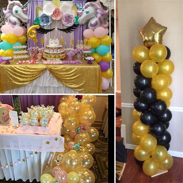 100 stk. Guld Perle Latex Balloner Metallic Helium Balloner KLB