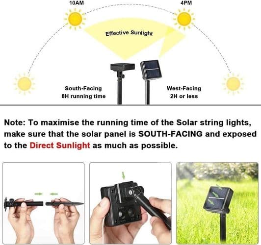 Solcelled julelys til udendørs, BrizLabs 24M 240 LED hvid