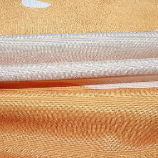 100W*180 Tegneserieoransje Vanntett Dusjforheng Frisk Digital Trykk Muggsikker Polyester Bad Dusjforheng