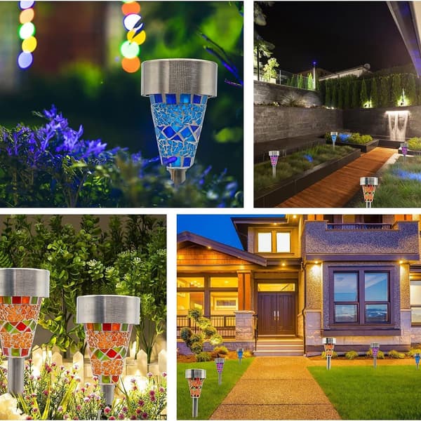 Solcelle stilamper - mosaikglas