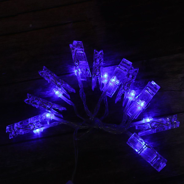 Fotoklämma LED-lampa Prydnader Ljusslinga Fest Festival KLB