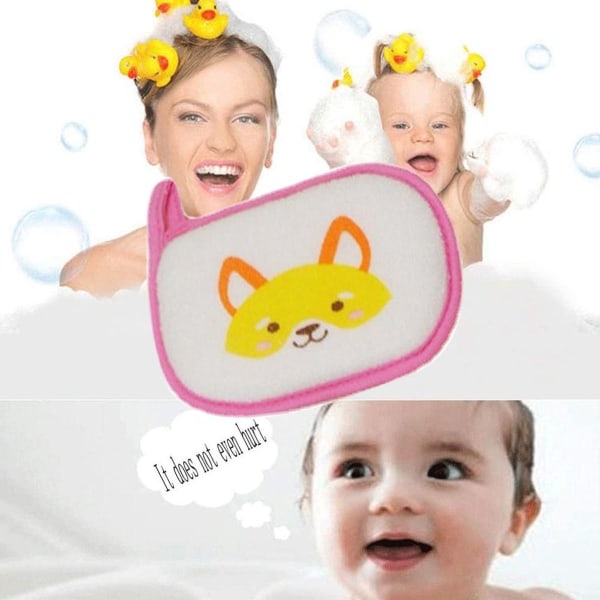 3-osainen baby kylpysieni, pehmeä vaahtopuhdistusaine Cartoon Style1 KLB