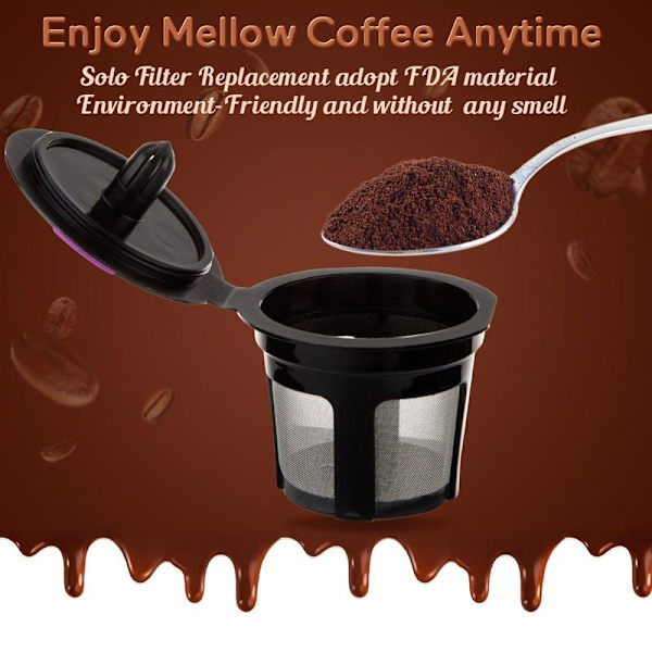 Kaffe filter, 6-pack, återanvändbara, påfyllningsbara K-Cup kaffe