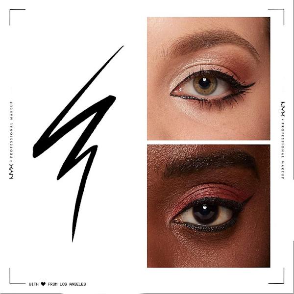 Tahraamaton ja vedenkestävä musta nestemäinen eyeliner-kynä mustalla