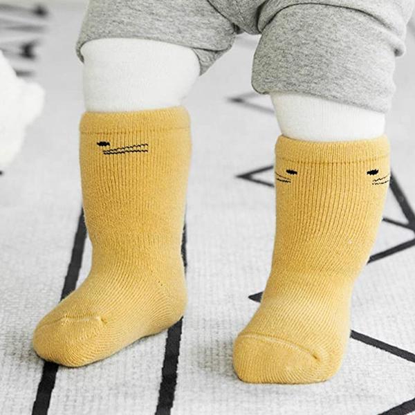 3 par baby vinter tjocka tecknade djur strumpor nyfödd stil 1 KLB