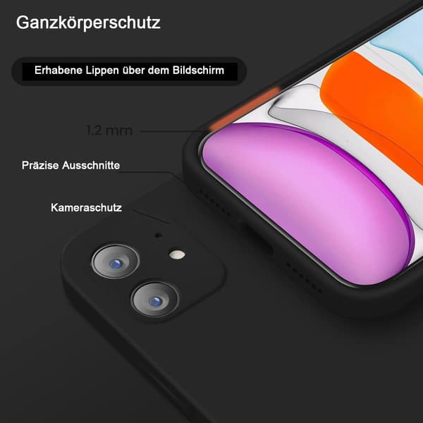 iPhone 11 Etui, Silikone [Firkantede Kanter] & [Kamera Beskyttelse] Forbedret