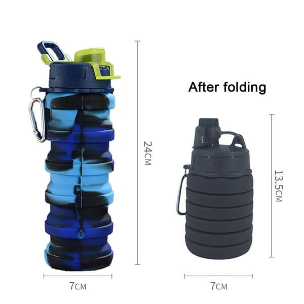 Foldbar Vannflaske i Silikon Stil 8 KLB