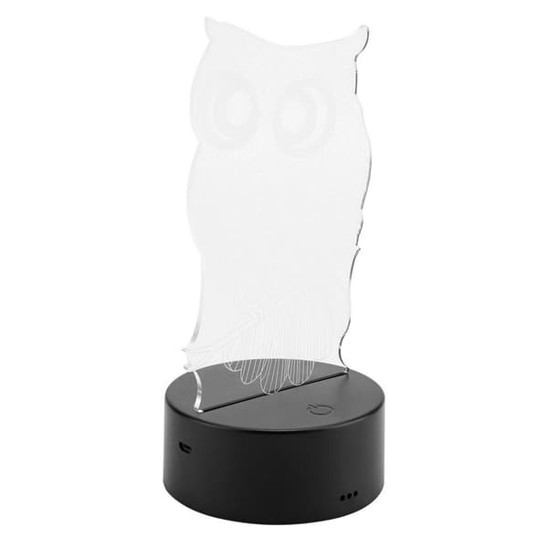 3D Natlamper til Bord LED Illusion Lamper (Sort) KLB