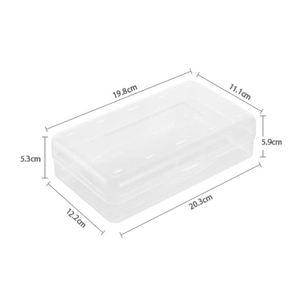 Farget plast blyantboks, stor kapasitet, transparent KLB