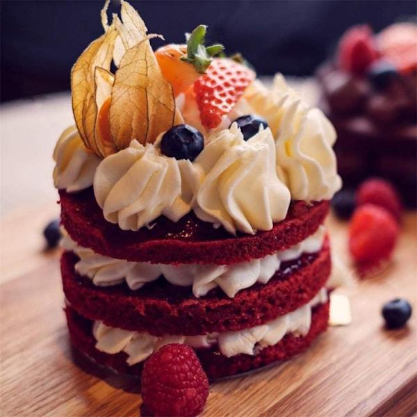 Dessert ring, 4-delt serveringsring, serveringsring rustfritt stål sett, serveringsring,