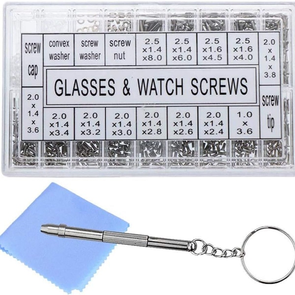 1000 st micro glasögon, solglasögon, klockor, glasögon, skruvmutter KLB