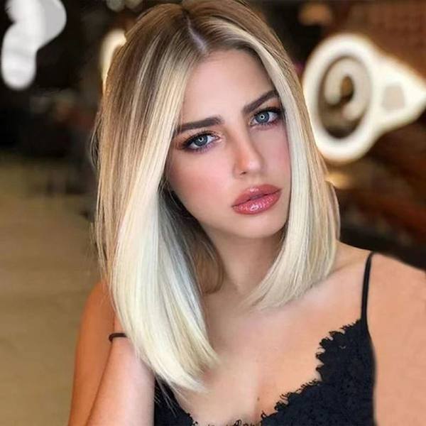 Blond gradientperuk för kvinnor