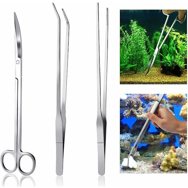 Akvarieverktygssats Tillbehör Akvarietank Vattenväxttång Sax Verktygssats Fisk Startpaket KLB
