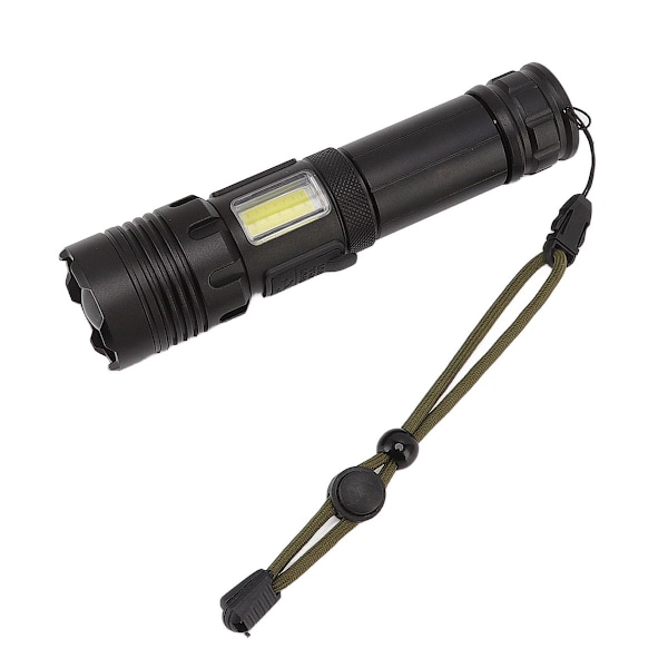 LED-ficklampa, USB-laddningsbar, zoomable effektdisplay KLB