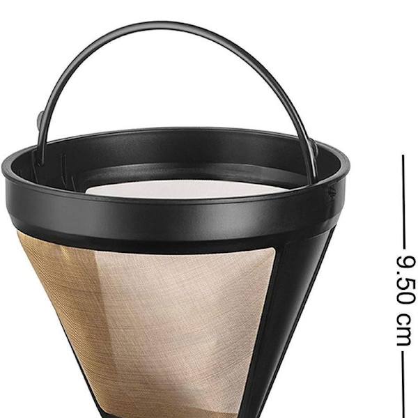 Guld färgad permanent kaffefilter, hållbar