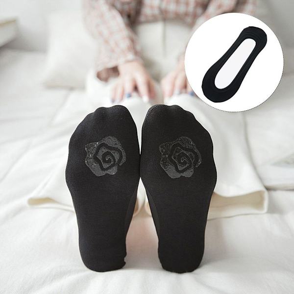 Kvinder til FlatsNon Slip Invisible Ultra Low Cut Sokker sort KLB