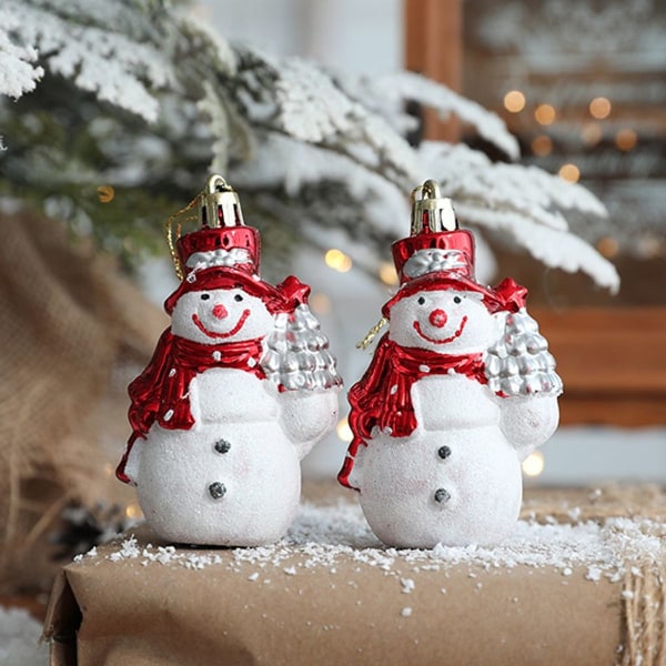 Plastjulkulor, snögubbe/2 KLB