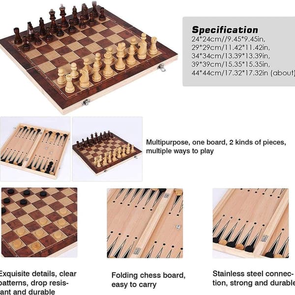 Memory Match Stick Chess, Memory Chess Wood, Träminne Chess, Memory Chess, KLB