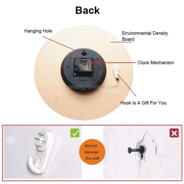 Ramfri ramfri stil väggklocka