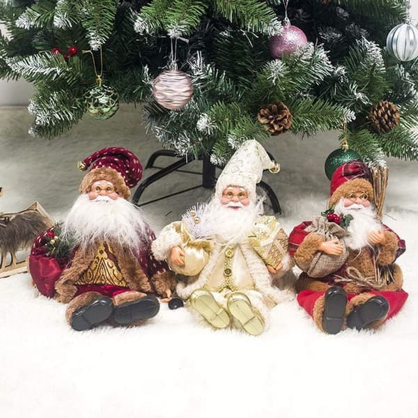 Easy-topbuy Jultomte Sittande Docka, Tyg Juldocka Docka KLB