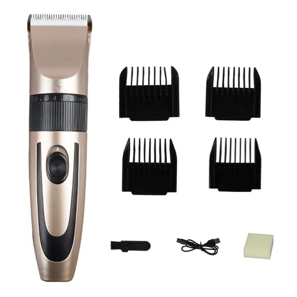 Ledningsfri hårtrimmer - Barber Clipper, Genopladelig (Champagne Gold) KLB