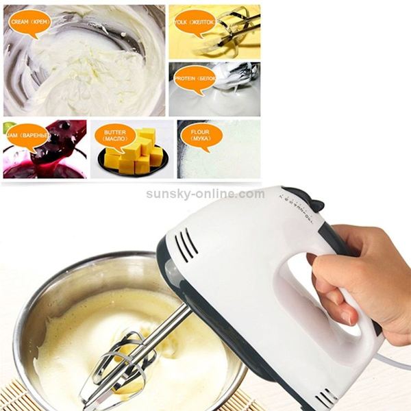 KN007364 100 W husholdnings elektrisk piskeris med 7 hastighedsniveauer og ve