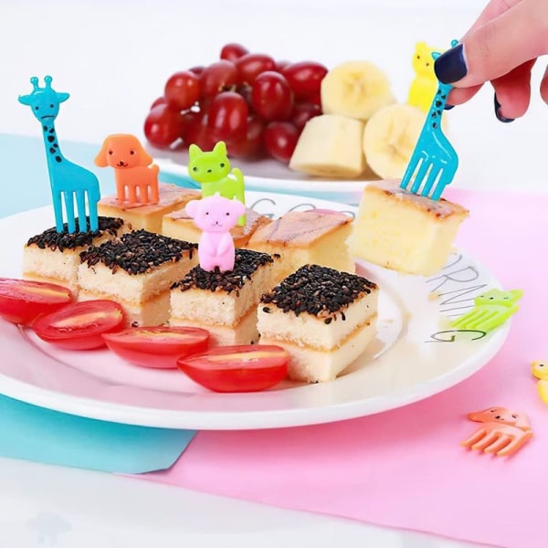 Ruoka-hedelmähaarukkavartaat lapsille,söpöt eläimet,Bento Box -sisustus,tyyli 5