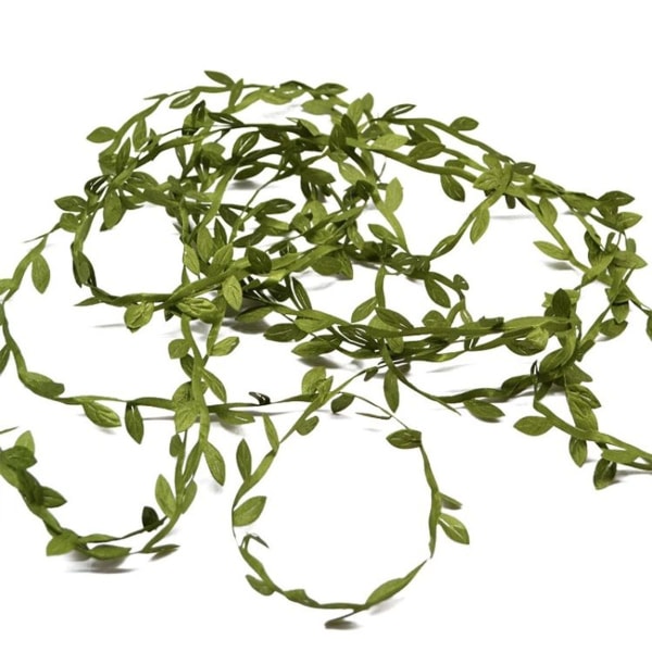 10 kpl Silkkikangas lehtiseppele koristelutarvikkeet Vihreät lehdet rottinkinlehdet Si