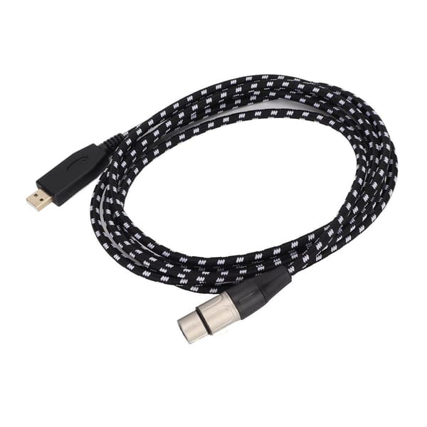 USB-mikrofonkabel, USB til XLR-hun, 3-bens kabel til KLB