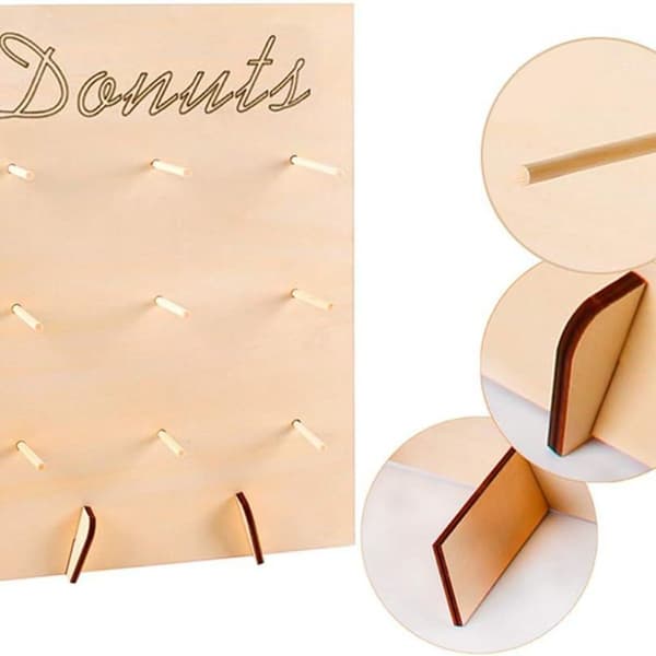 Donutväggstativ, donutdisplaystativ, donuthylla, donut