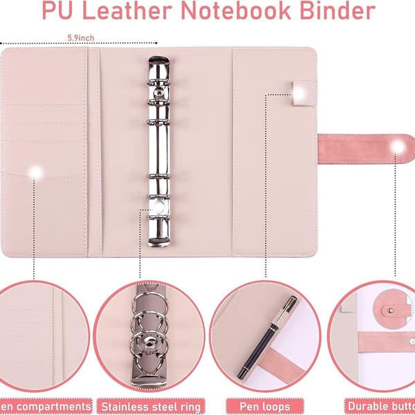 Notebook, Binder Notebook Wall Organizer Gem Label Stickers KLB