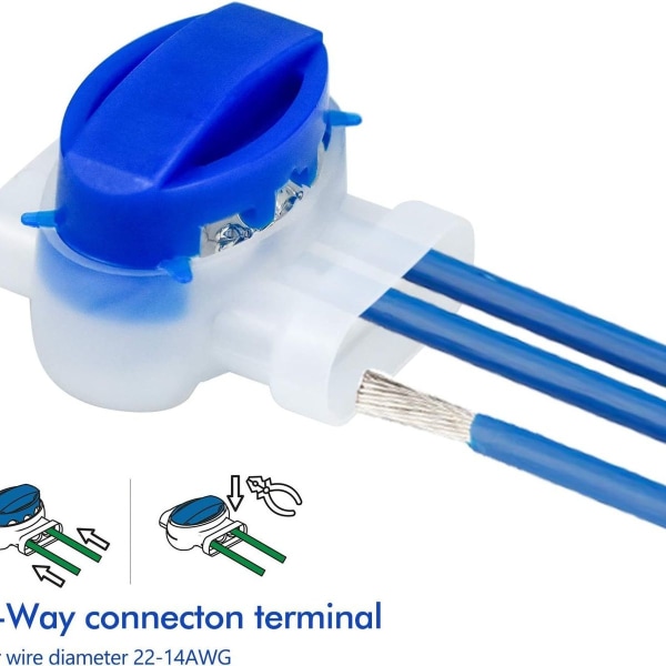 Kabelkontakt, vanntett kabeltilkobling 3-leder klemme KLB