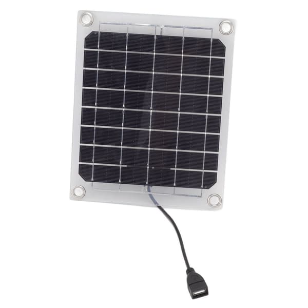 Solcellepanel 10W USB-utgang, transparent design, dobbeltsidig KLB