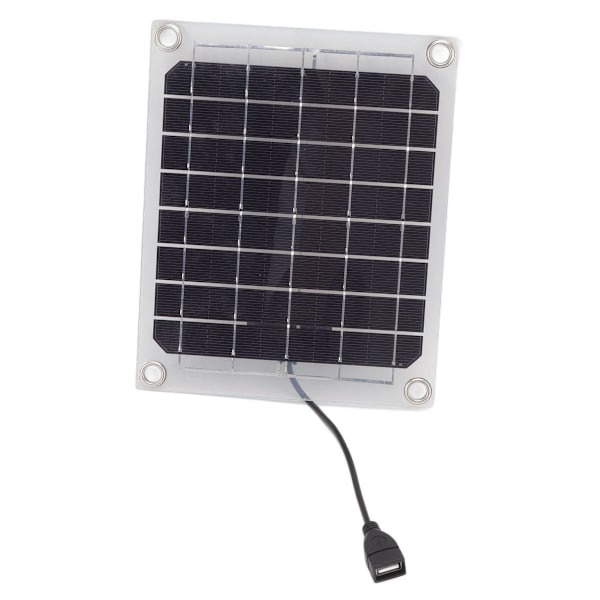 Solpanel 10W USB-utgång, transparent design, dubbelsidig KLB
