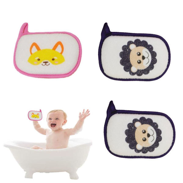 3 st baby badsvamp mjuk skumrengöring tecknad stil3 KLB