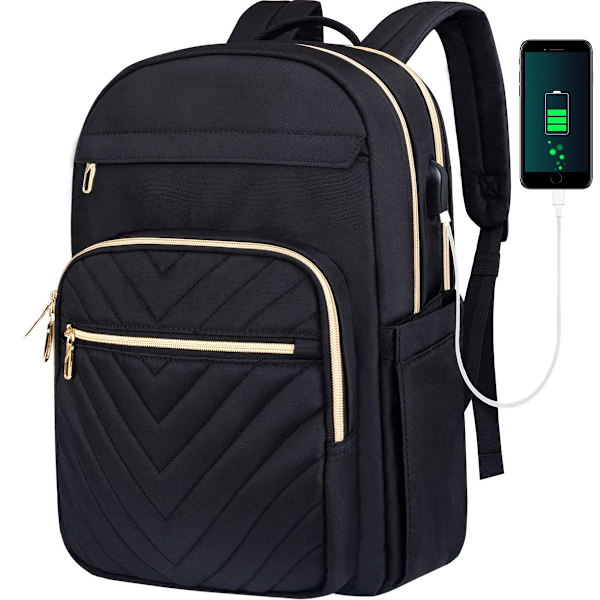 Multifunktionell laptopryggsäck för kontor och klassrum med USB