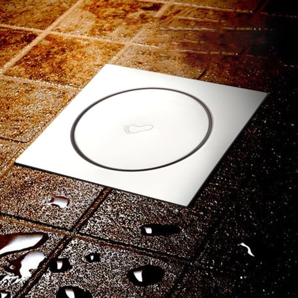 10x10 cm rund afløb i rustfrit stål til gulv, badeværelse, bruser, afløbsrist, toilet