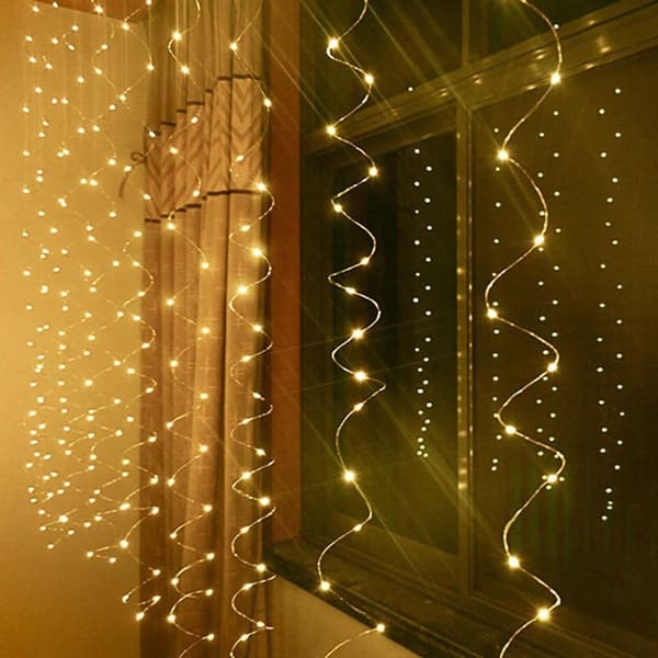 3x2m 200LED USB fjernkontroll kobbertråd fe lys 8 moduser KLB
