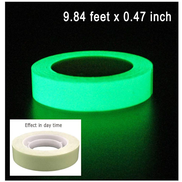 Luminous Tape Sticker 9,84 Fod Længde x 0,47 Tommer Bredde (1,2 cm 3 m) Høj KLB