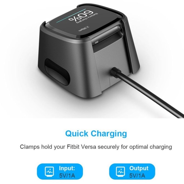 Opladningskabel kompatibel med Versa Lite-oplader, udskiftnings-USB-adapterkabel til