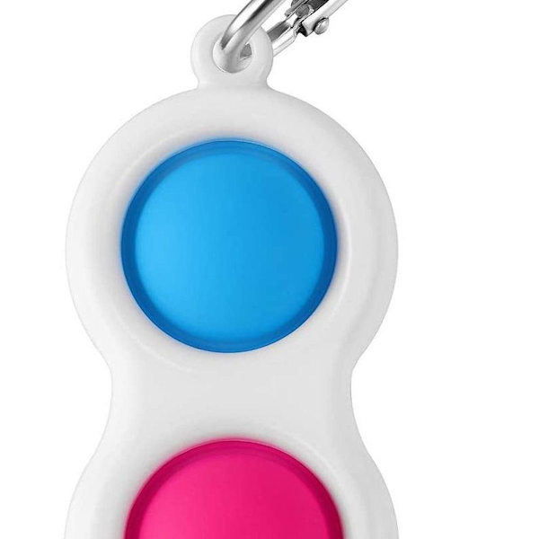 Nøkkelring Squeeze Stress Decompression Sensory Blå/Rosa KLB