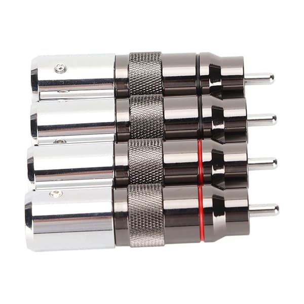 RCA-stik, forkromet, til gør-det-selv-lodning, RCA-lydstik, KLB