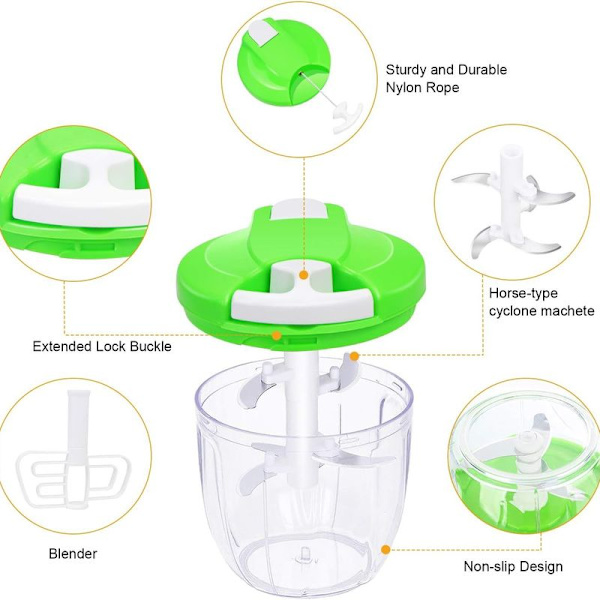 Løghakker med kabel, 900ML løghakker foodprocessor