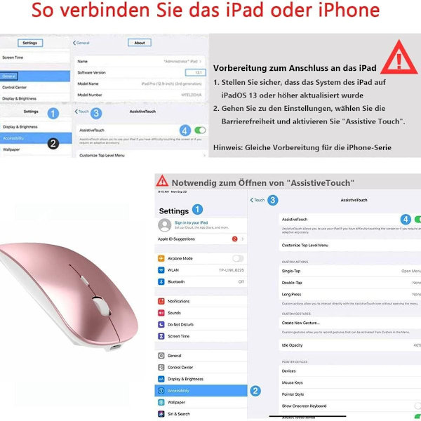 Trådløs Bluetooth-mus for MacBook KLB