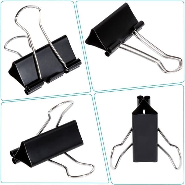 Zacro 60 PCS Foldback Clips Multi-Purpose Clips Paper Clips Binder Clip